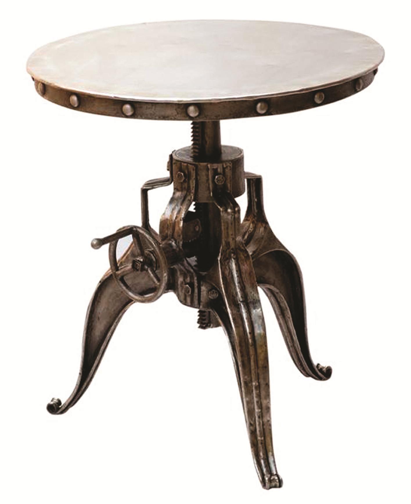Industrial crank end shop table